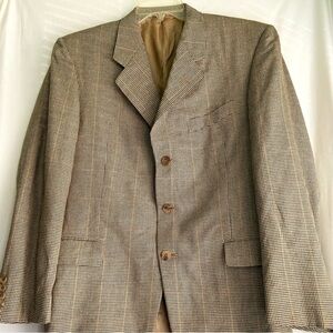 Hickey Freeman Collection Mens wool and silk blend houndstooth blazer  SZ  40